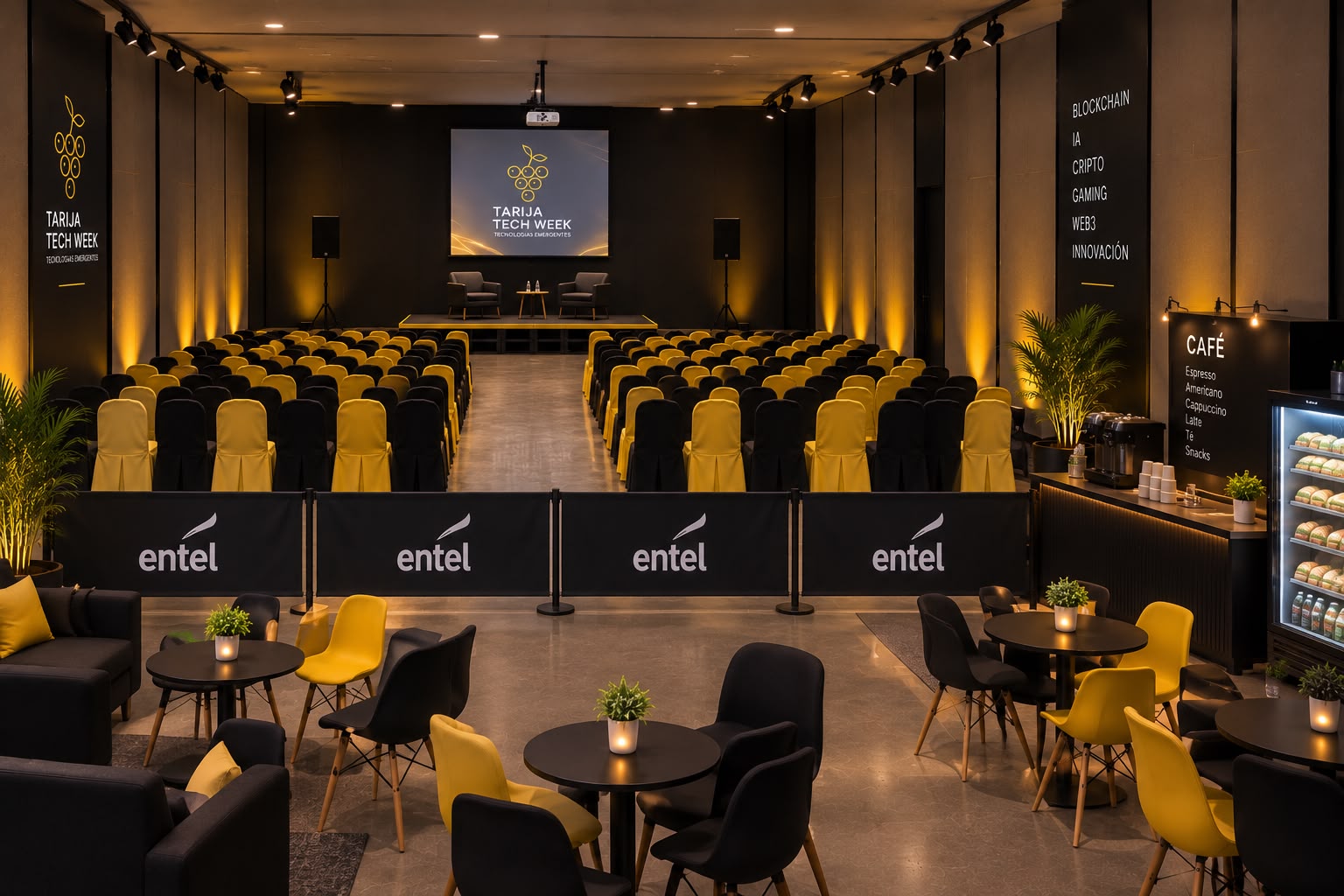 Sala temática · zona de streaming Entel — Tarija Tech Week 2026